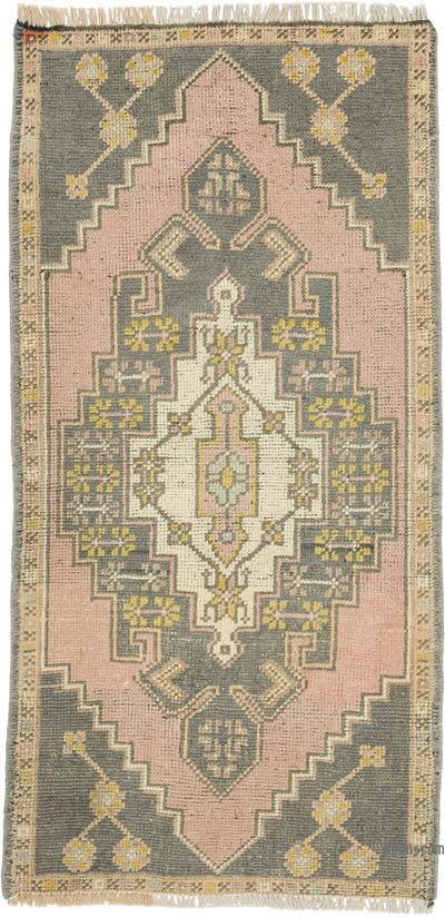 El Dokuma Vintage Halı - 57 cm x 113 cm