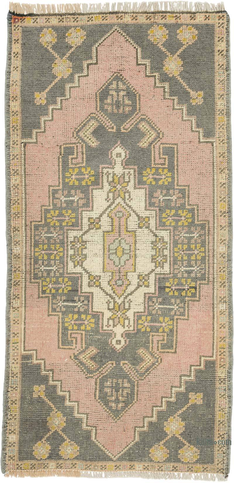 El Dokuma Vintage Halı - 57 cm x 113 cm - K0079594