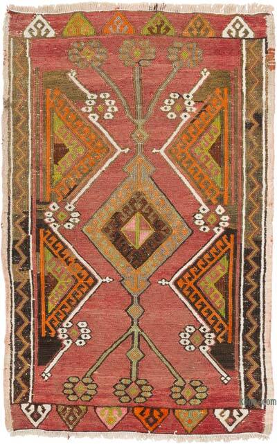 El Dokuma Vintage Halı - 52 cm x 81 cm