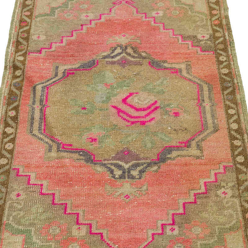 El Dokuma Vintage Halı - 56 cm x 111 cm - K0079596