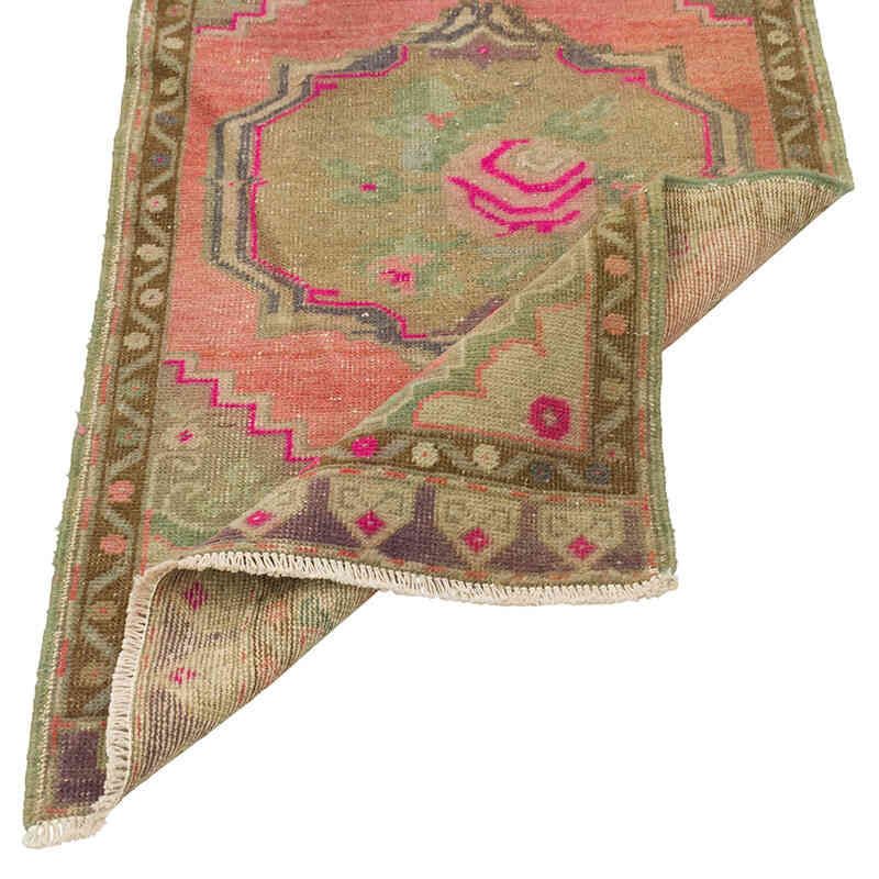 El Dokuma Vintage Halı - 56 cm x 111 cm - K0079596