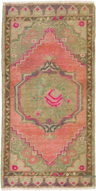 El Dokuma Vintage Halı - 56 cm x 111 cm