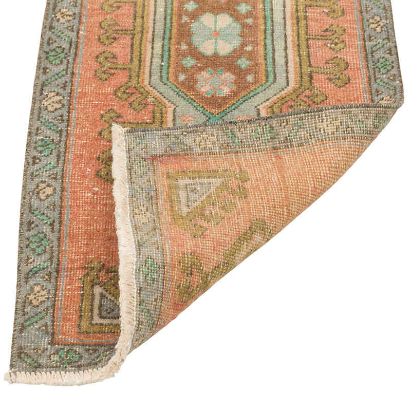El Dokuma Vintage Halı - 43 cm x 95 cm - K0079597