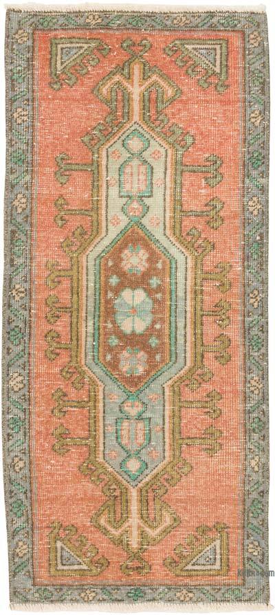 Vintage Turkish Hand-Knotted Rug - 1' 5" x 3' 1" (17" x 37")