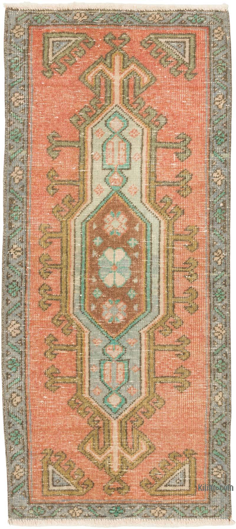 El Dokuma Vintage Halı - 43 cm x 95 cm - K0079597