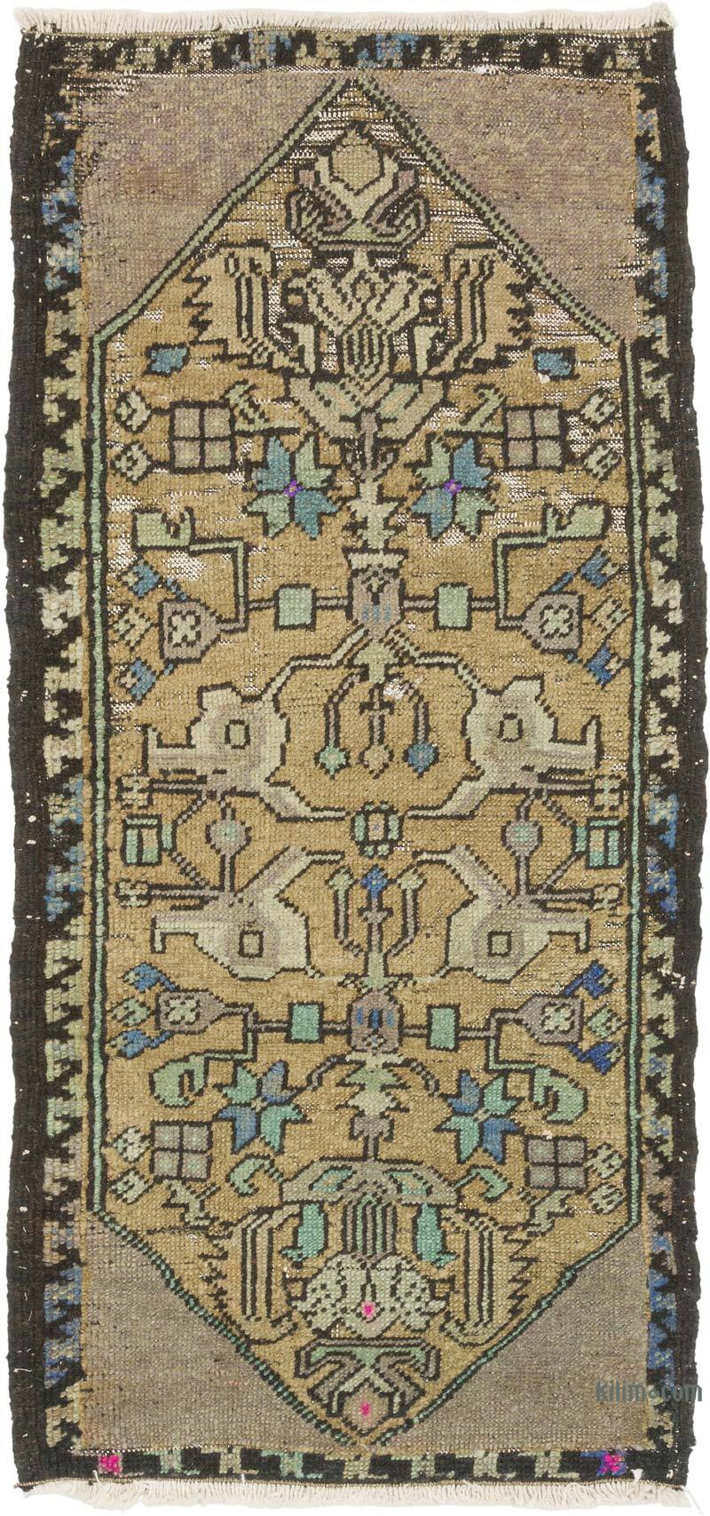 Vintage Turkish Hand-Knotted Rug - 1' 6" x 3' 2" (18" x 38") - K0079599