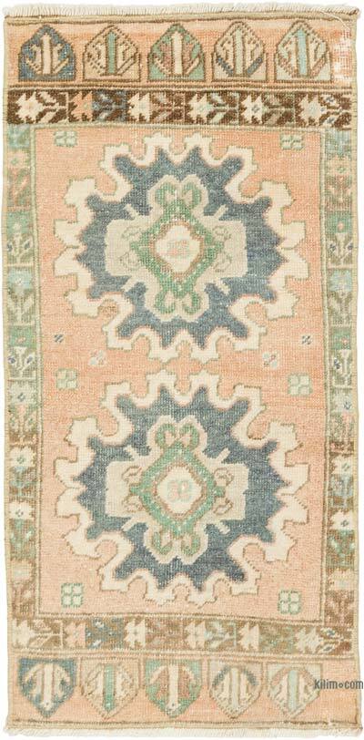 El Dokuma Vintage Halı - 44 cm x 89 cm