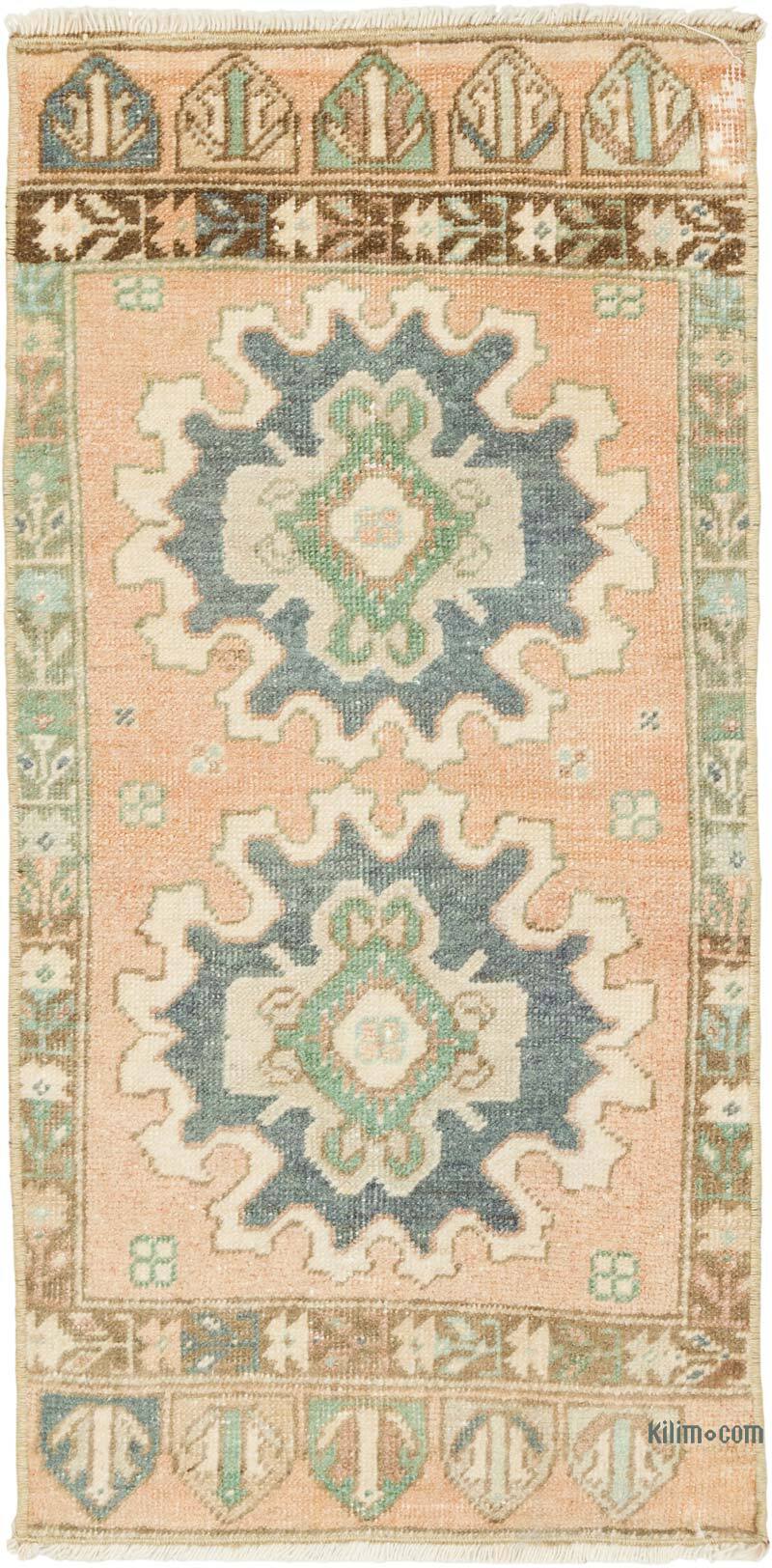 Vintage Turkish Hand-Knotted Rug - 1' 5" x 2' 11" (17" x 35") - K0079600