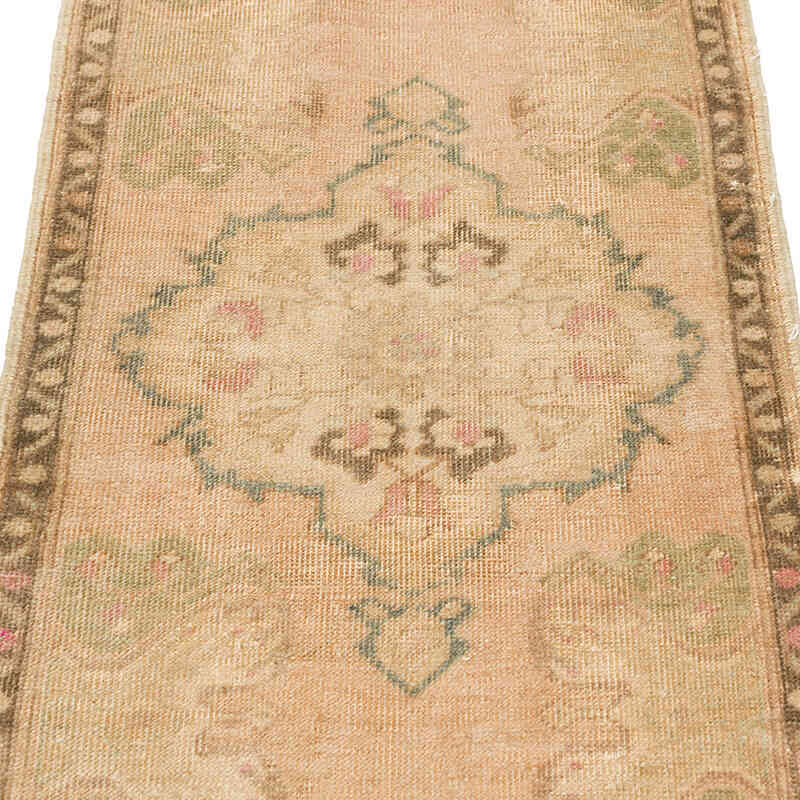 El Dokuma Vintage Halı - 52 cm x 105 cm - K0079601