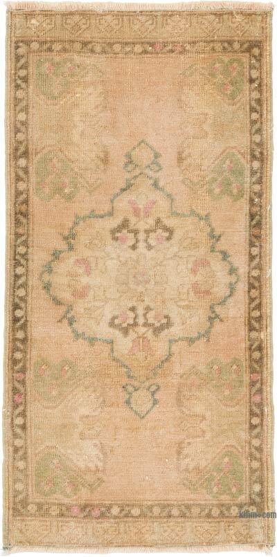 Vintage Turkish Hand-Knotted Rug - 1' 8" x 3' 5" (20" x 41")