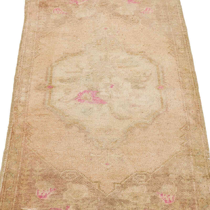 El Dokuma Vintage Halı - 52 cm x 108 cm - K0079602