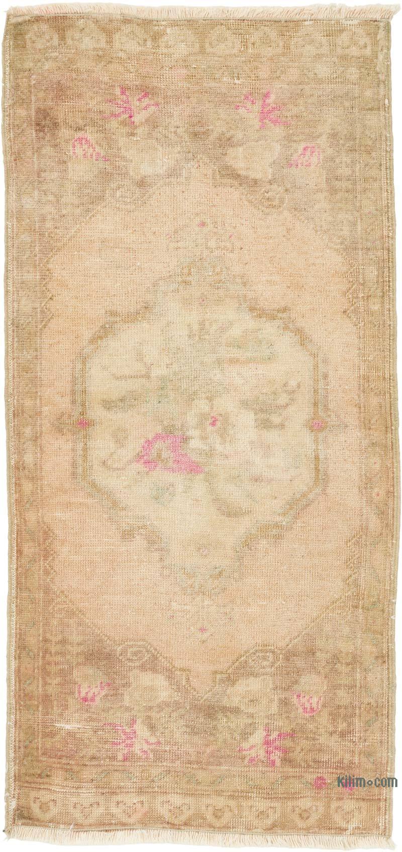 El Dokuma Vintage Halı - 52 cm x 108 cm - K0079602