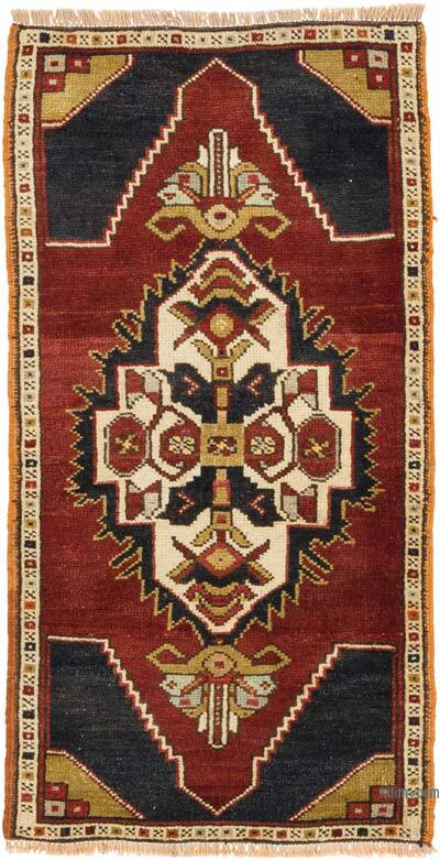 Vintage Turkish Hand-Knotted Rug - 1' 8" x 3' 4" (20" x 40")