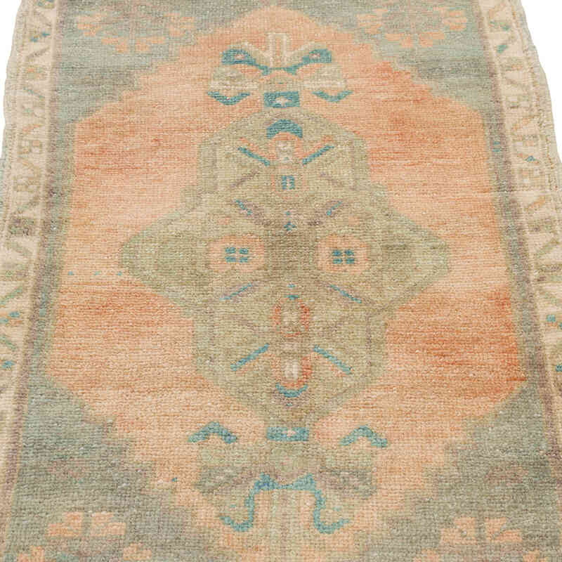 El Dokuma Vintage Halı - 55 cm x 108 cm - K0079606