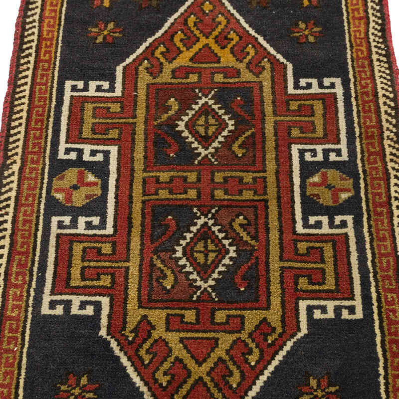 Vintage Turkish Hand-Knotted Rug - 1' 7" x 3' 8" (19" x 44") - K0079608