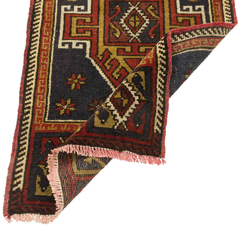 Vintage Turkish Hand-Knotted Rug - 1' 7" x 3' 8" (19" x 44") - K0079608