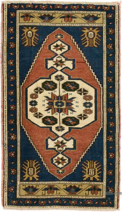 El Dokuma Vintage Halı - 60 cm x 102 cm
