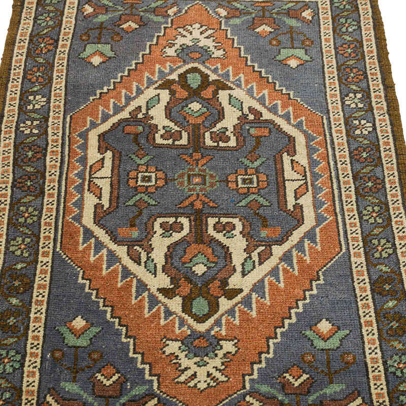 Alfombra Vintage Turca Anudada a Mano - 54 cm x 109 cm - K0079612
