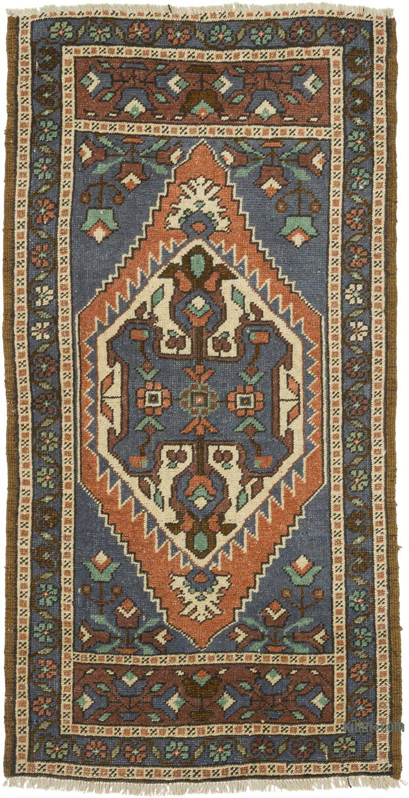 Alfombra Vintage Turca Anudada a Mano - 54 cm x 109 cm - K0079612