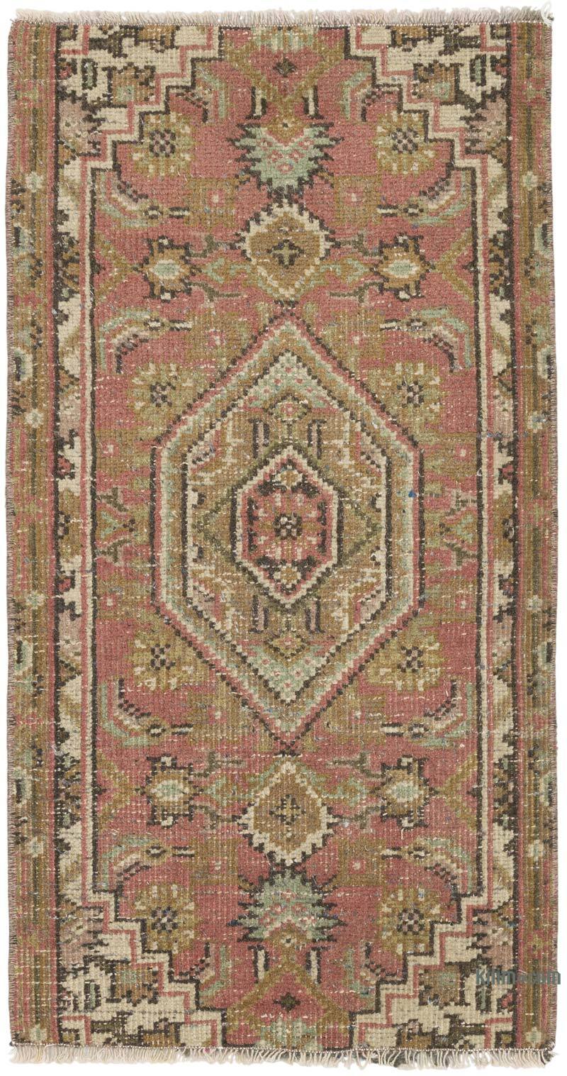 Vintage Turkish Hand-Knotted Rug - 1' 8" x 3' 1" (20" x 37") - K0079613