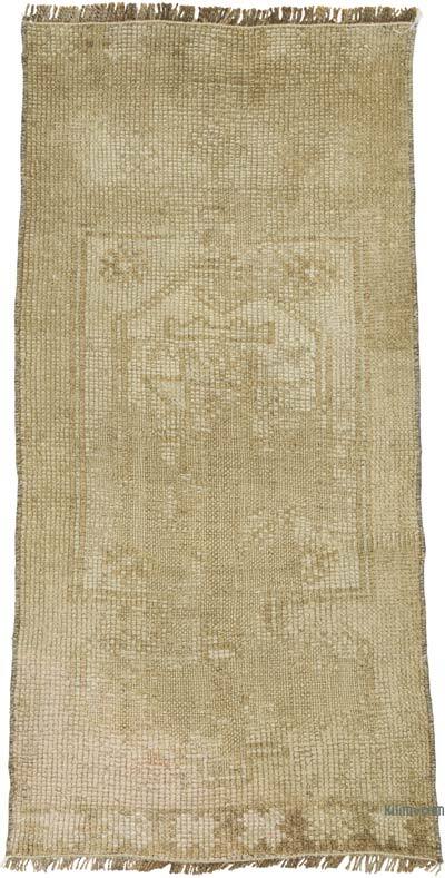 Vintage Turkish Hand-Knotted Rug - 1' 6" x 3' 1" (18" x 37")
