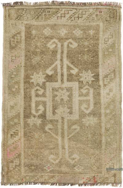 Vintage Turkish Hand-Knotted Rug - 1' 10" x 2' 10" (22" x 34")