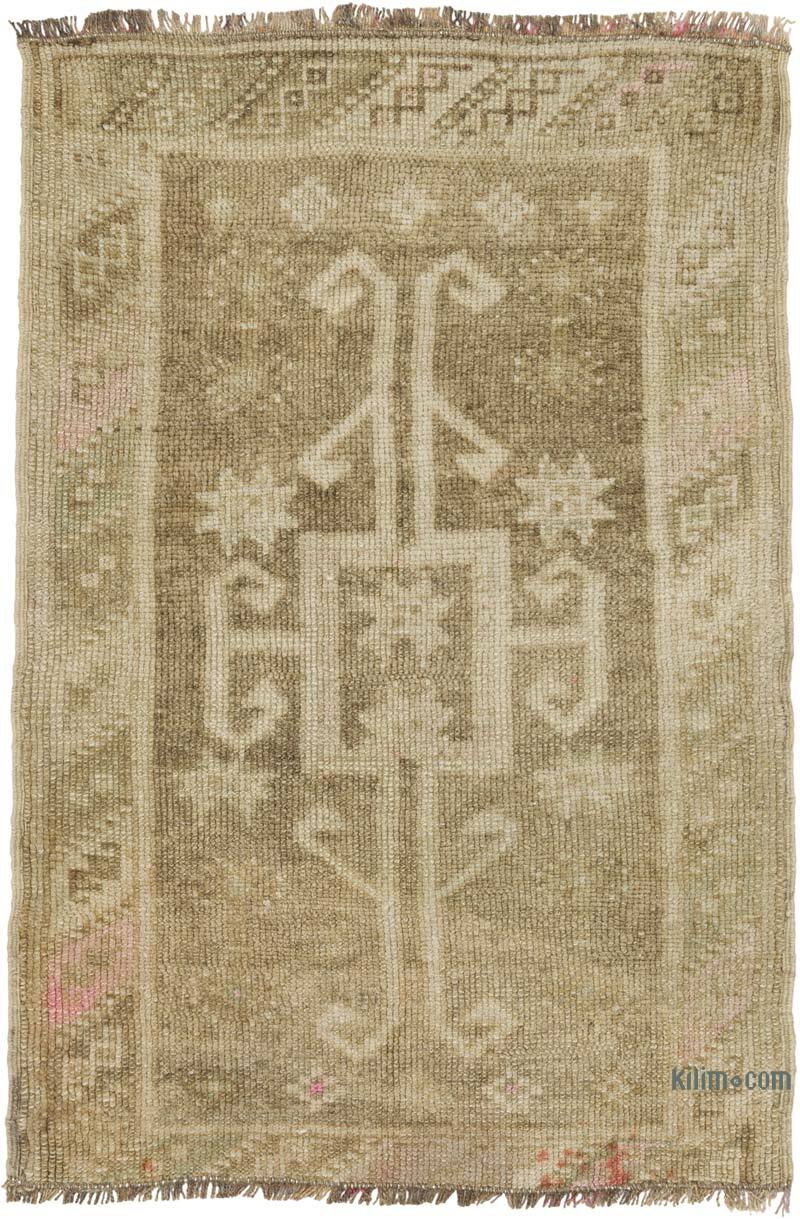 El Dokuma Vintage Halı - 55 cm x 86 cm - K0079617