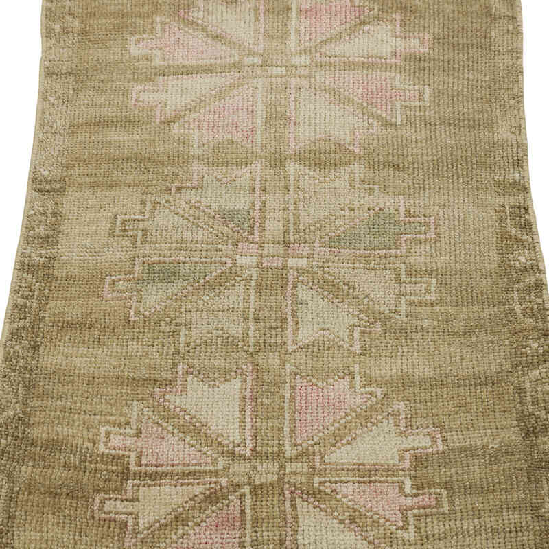 El Dokuma Vintage Halı - 48 cm x 76 cm - K0079618