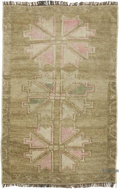 El Dokuma Vintage Halı - 48 cm x 76 cm