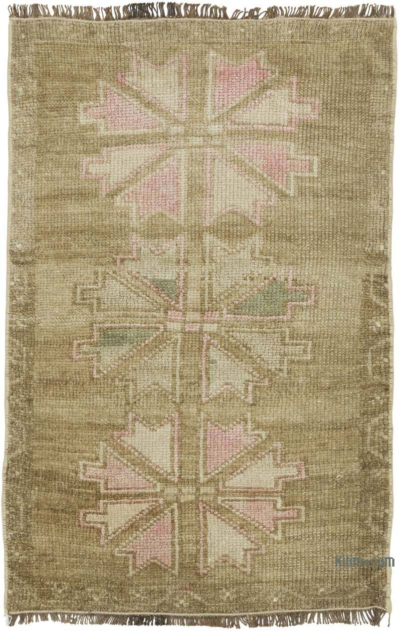 El Dokuma Vintage Halı - 48 cm x 76 cm - K0079618