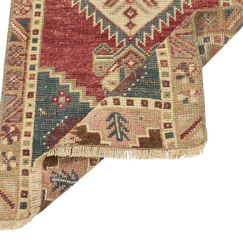 El Dokuma Vintage Halı - 48 cm x 108 cm - K0079619