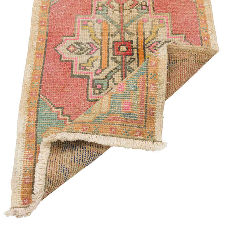 El Dokuma Vintage Halı - 52 cm x 96 cm - K0079622