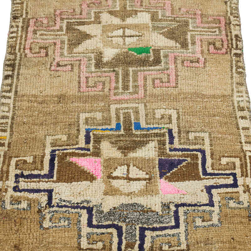 El Dokuma Vintage Halı - 59 cm x 88 cm - K0079625