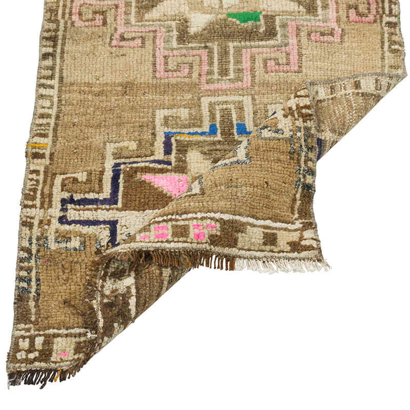 El Dokuma Vintage Halı - 59 cm x 88 cm - K0079625