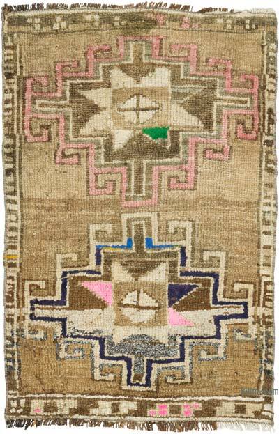 El Dokuma Vintage Halı - 59 cm x 88 cm