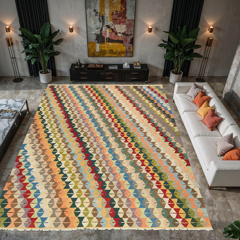 New Handwoven Turkish Kilim Rug - 11' 8" x 14' 8" (140" x 176") - K0080076