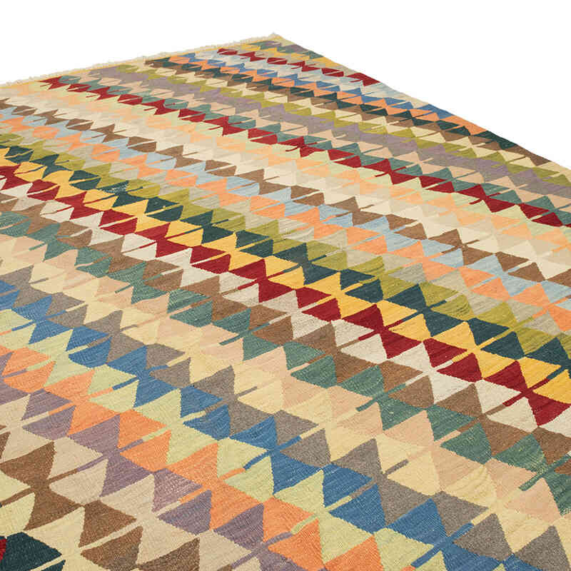New Handwoven Turkish Kilim Rug - 11' 8" x 14' 8" (140" x 176") - K0080076