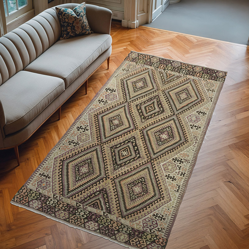 Alfombra Vintage Fethiye Kilim - 140 cm x 276 cm - K0080078