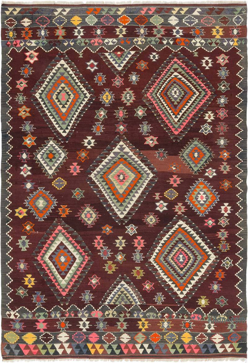 Vintage Karakecili Kilim Rug - 5' 10" x 8' 8" (70" x 104") - K0080082