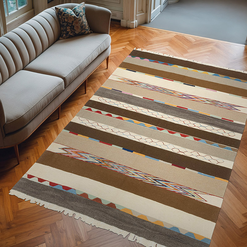 Nueva Alfombra Turca Kilim - 200 cm x 298 cm - K0080086