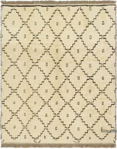 New Moroccan Style Hand-Knotted Tulu Rug - 8' 5" x 10' 4" (101" x 124")