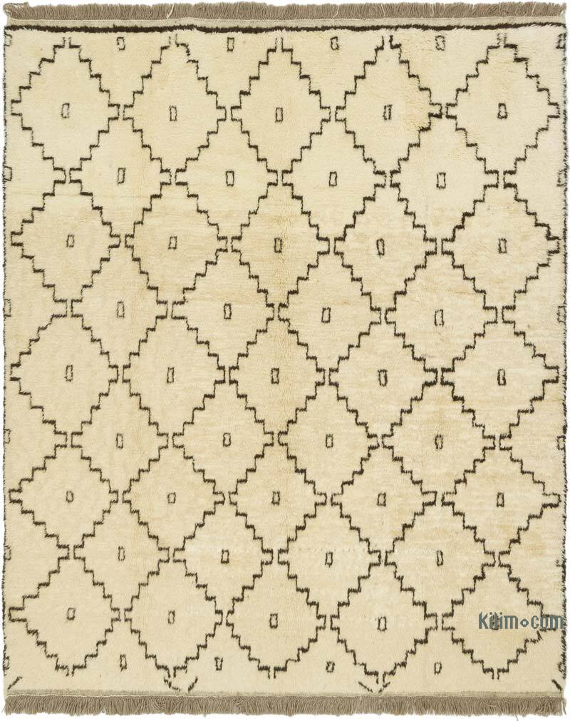 New Moroccan Style Hand-Knotted Tulu Rug - 8' 5" x 10' 4" (101" x 124") - K0080089