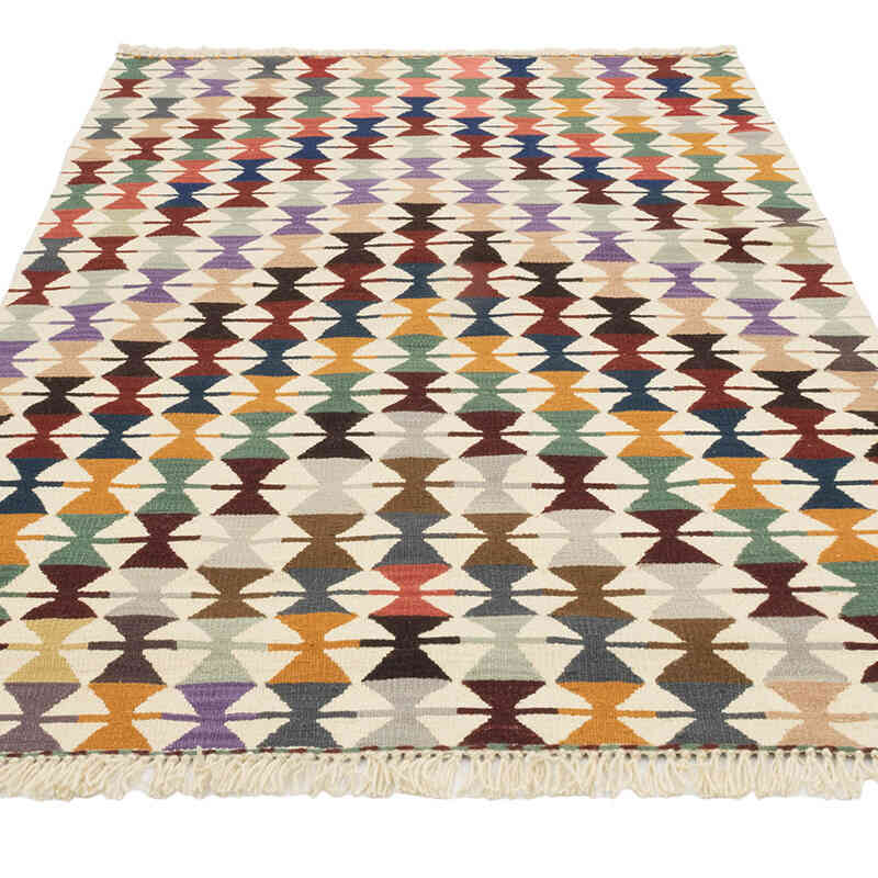 New Handwoven Turkish Kilim Rug - 4'  x 6' 2" (48" x 74") - K0080095