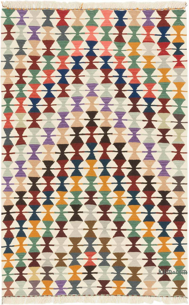 New Handwoven Turkish Kilim Rug - 4'  x 6' 2" (48" x 74") - K0080095