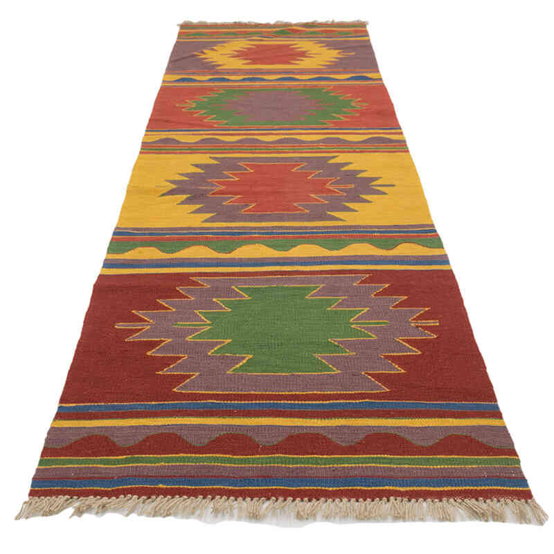 Yeni Kök Boya El Dokuma Yolluk Kilim - 84 cm x 292 cm - K0080096