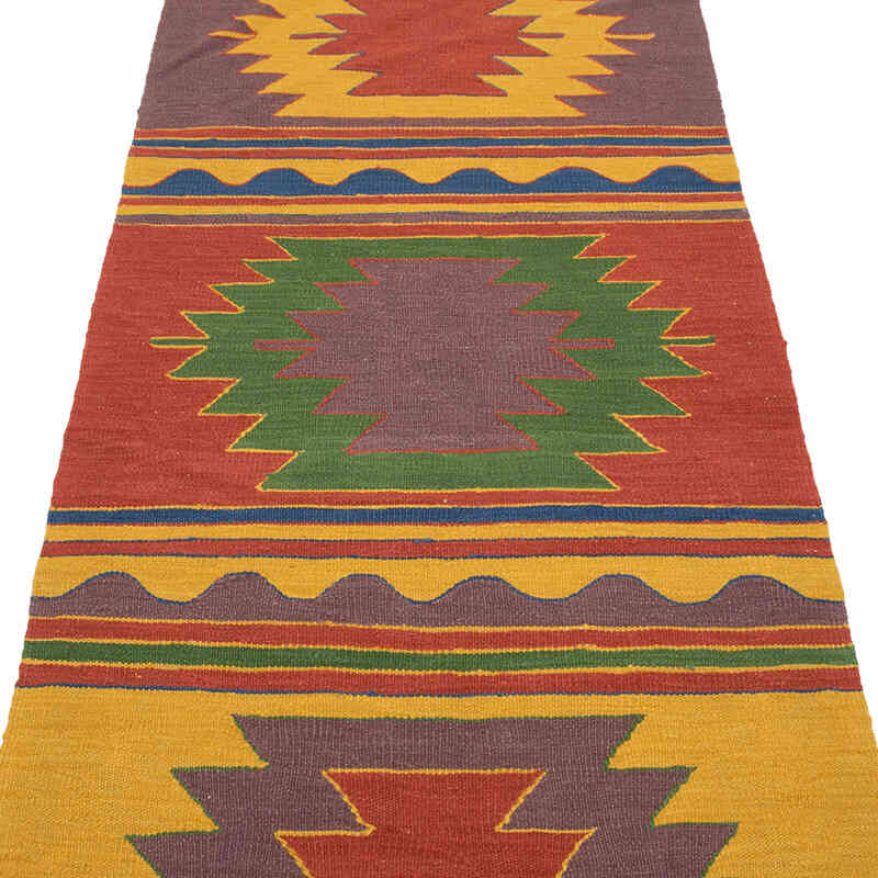 Yeni Kök Boya El Dokuma Yolluk Kilim - 84 cm x 292 cm - K0080096