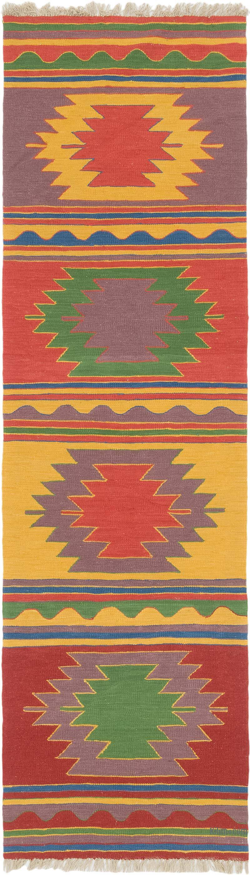 Yeni Kök Boya El Dokuma Yolluk Kilim - 84 cm x 292 cm - K0080096
