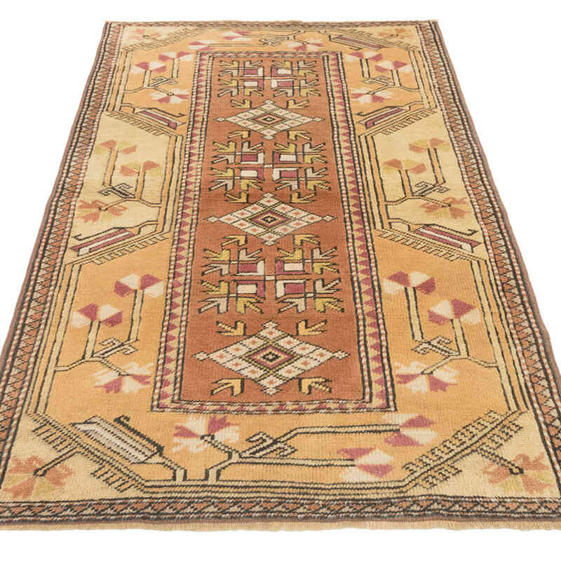Alfombra Vintage Turca Anudada a Mano - 94 cm x 140 cm - K0080099