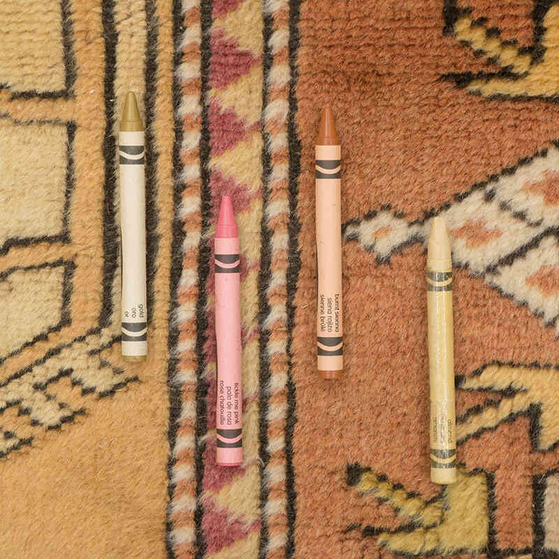 Alfombra Vintage Turca Anudada a Mano - 94 cm x 140 cm - K0080099