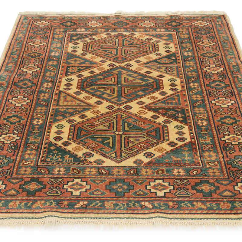 El Dokuma Vintage Halı - 105 cm x 144 cm - K0080100